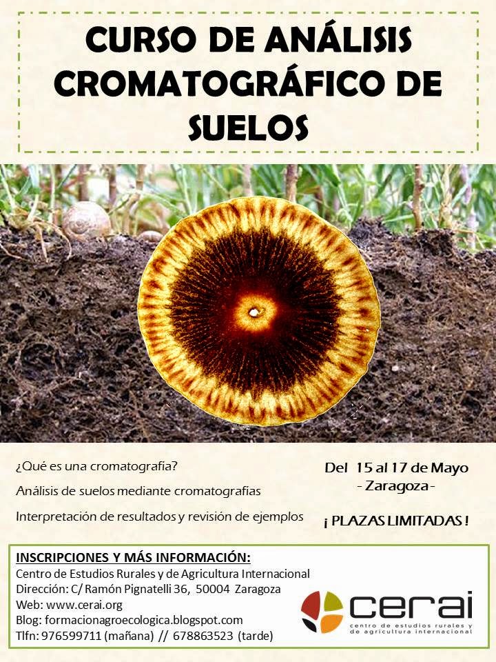Cartel curso análisis cromatográfico de suelos
