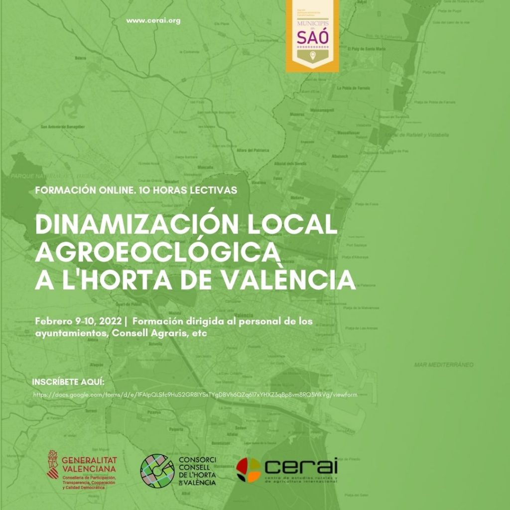 Curso de formación online en Dinamización Local Agroecológica en el contexto de l’Horta de València